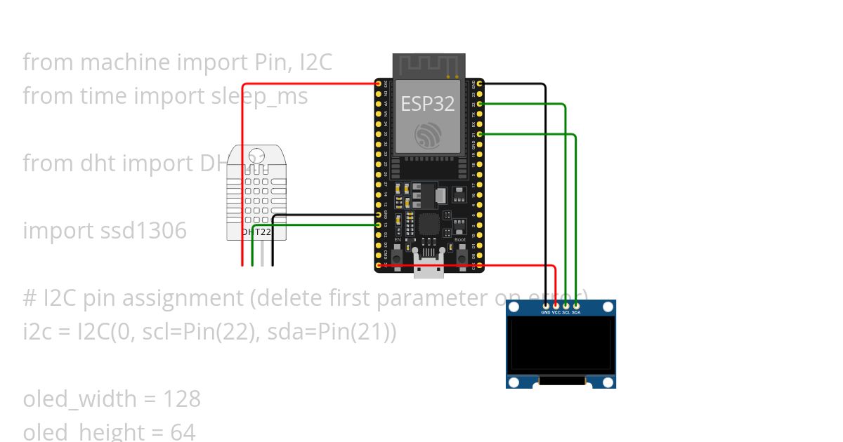 ESP32 DHT22 Micropython FSV21 simulation