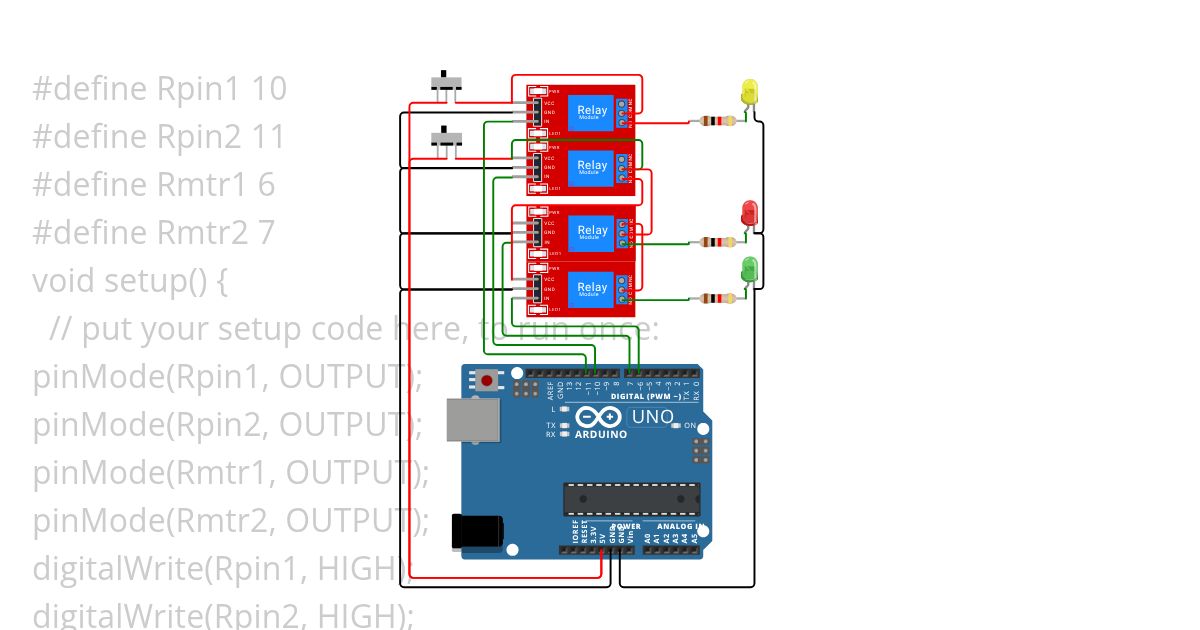 Relay Washing Machine simulation