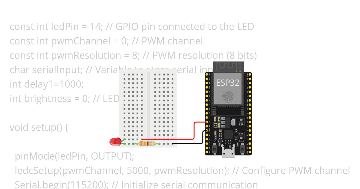 ESP32 Light intensity Monitor  simulation