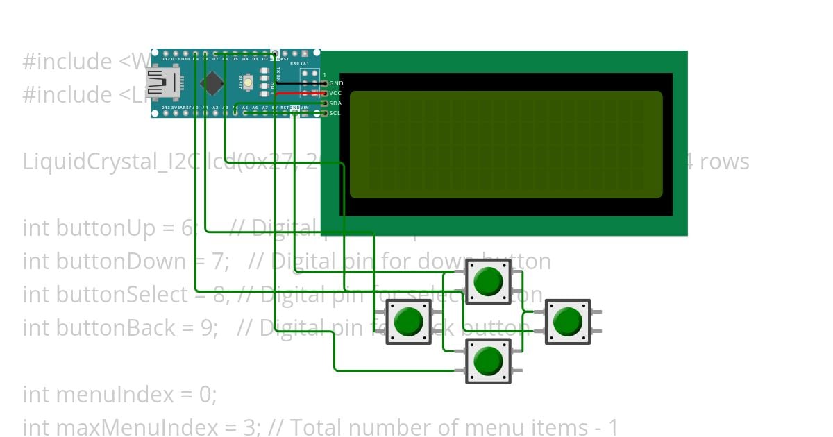 Lcd menu interface  simulation