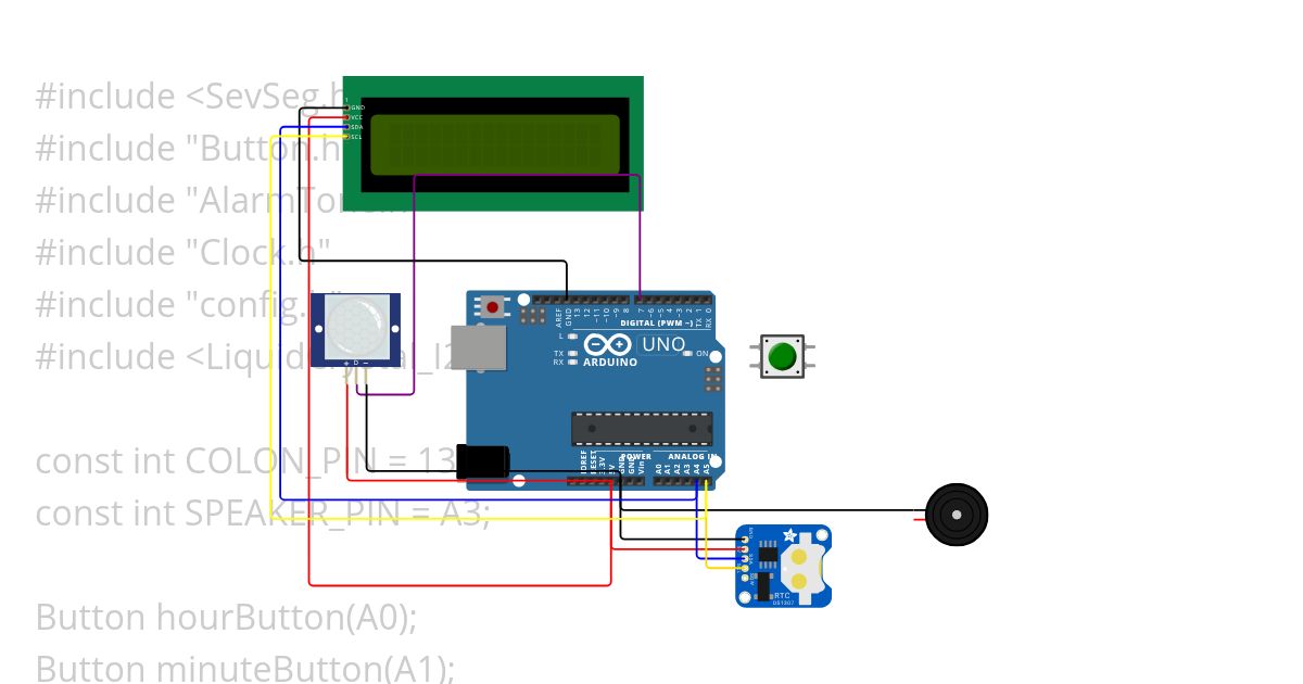 Alarm Sensor Pendeteksi Pergerakan Maling simulation