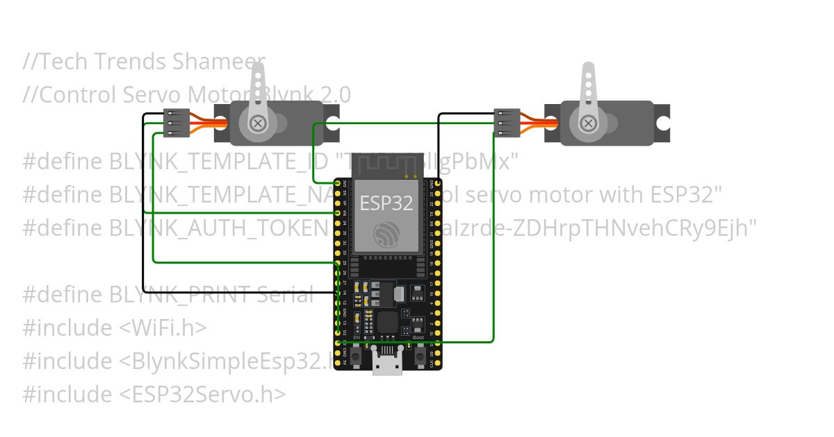 control servo blynk simulation