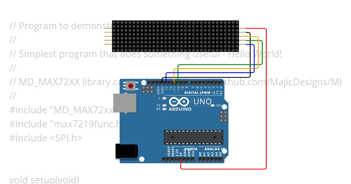 arduinoMAX7219test simulation