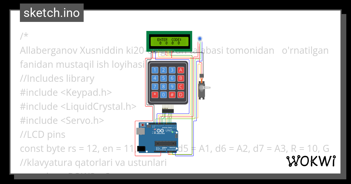 Keypad safe lock Copy (2) - Wokwi ESP32, STM32, Arduino Simulator