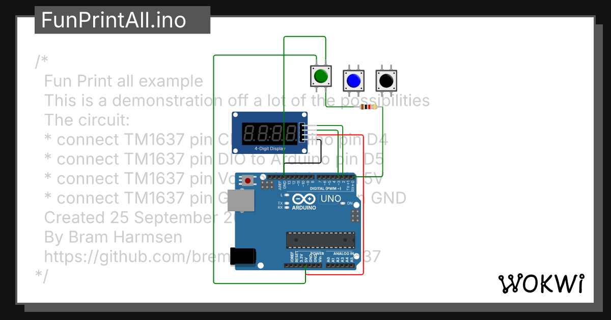 arduino-tm1637 pls Copy ahoj - Wokwi ESP32, STM32, Arduino Simulator