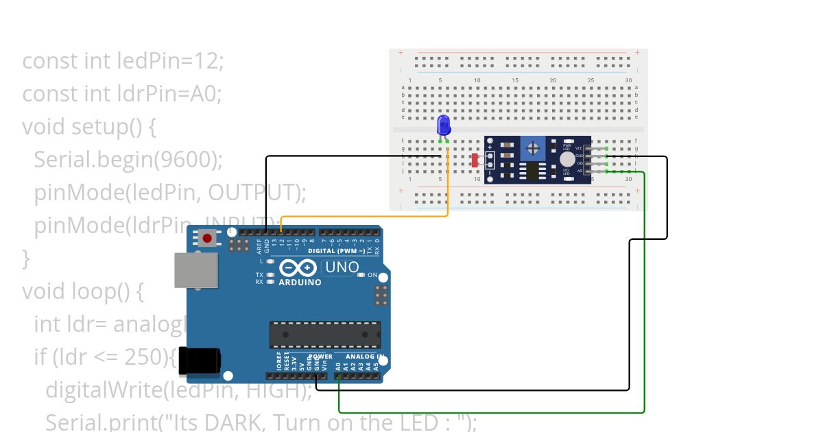 light sensor simulation