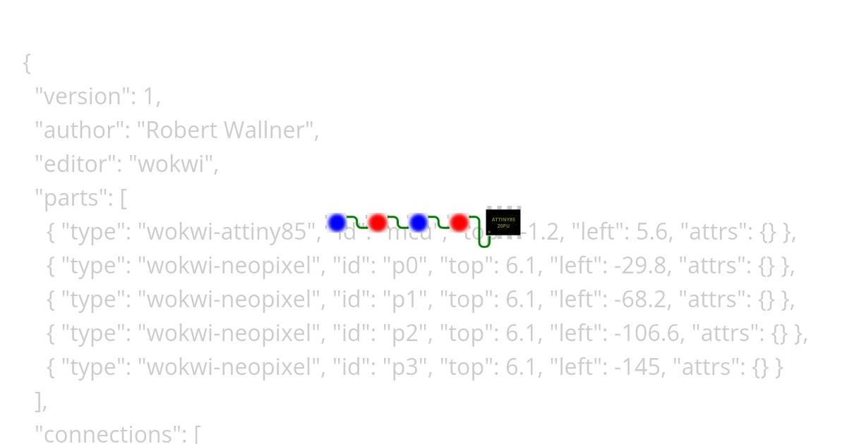 attiny85 ws2812b simulation