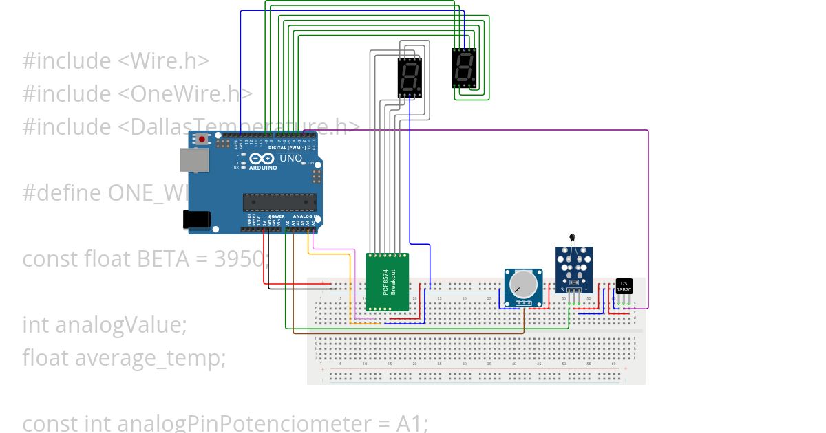 Temperature sensors with some assembler simulation
