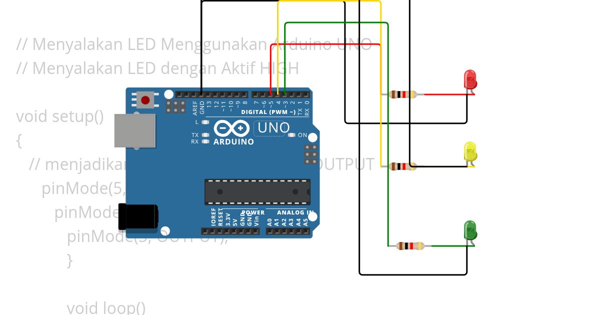 Lampu bangjo hidup bergantian simulation