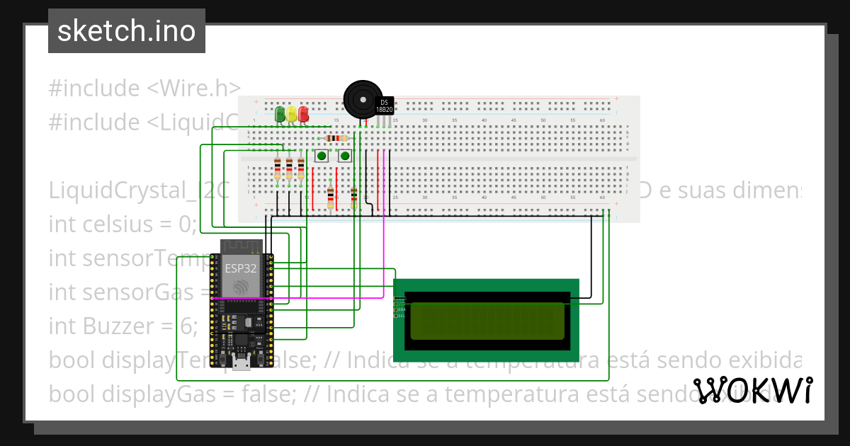 Trabalho eletronica - Wokwi ESP32, STM32, Arduino Simulator