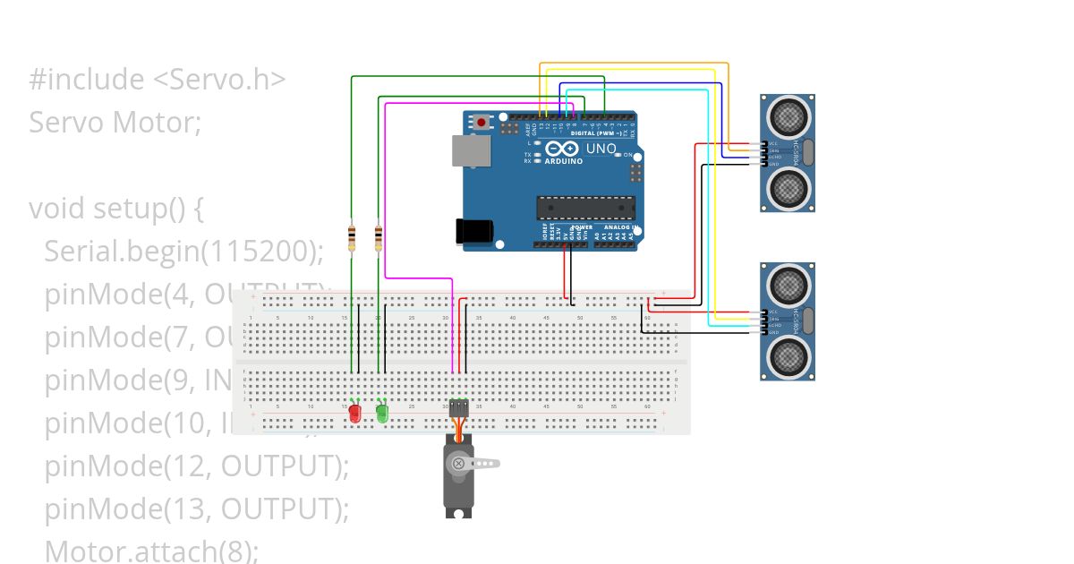 Kotak Sampah Otomatis simulation