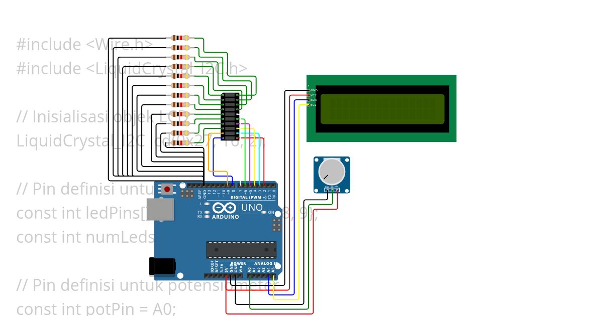 Led Bar Graph simulation