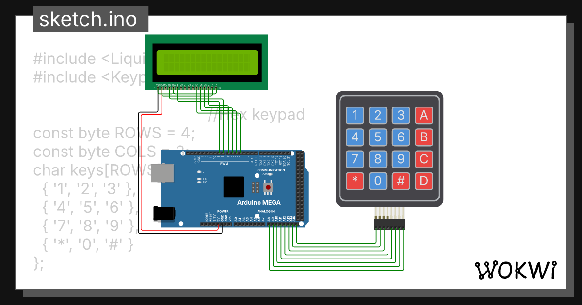 VendoV2 Keypad - Wokwi ESP32, STM32, Arduino Simulator