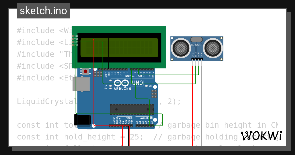 Gabage wokwi esp32 stm32 arduino simulator
