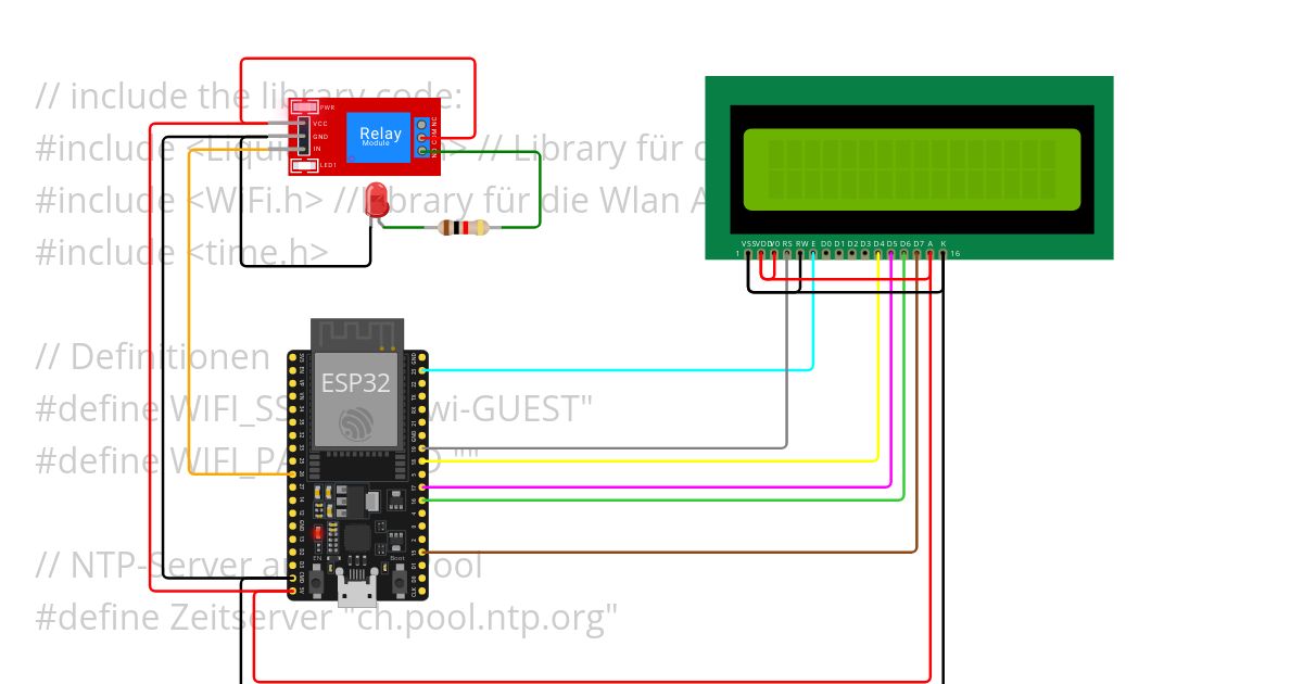 ESP32 NTP AlarmClock  simulation