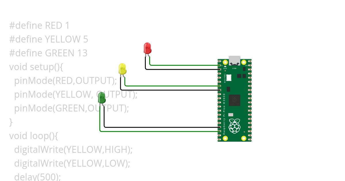 LED blinking simulation