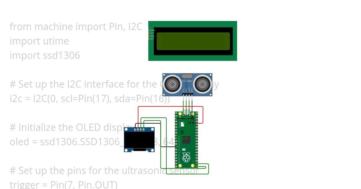 W9 Pi Pico with Ultrasonic MicroPython  simulation