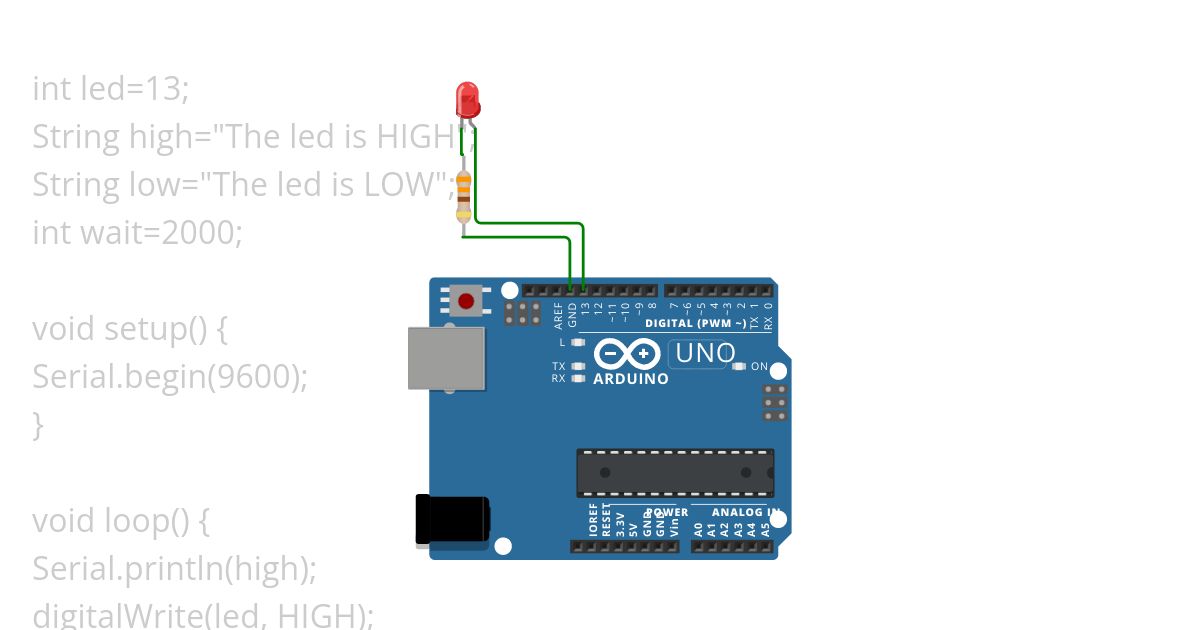 led serial monitor simulation