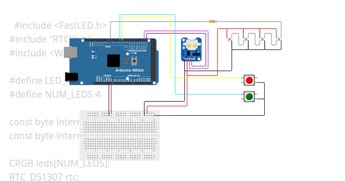 Uhr Ohm Clock Arduino 052 OK simulation