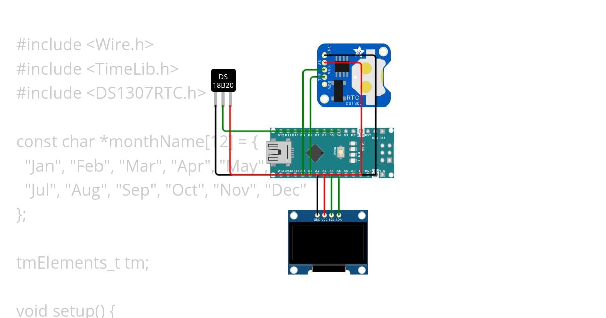 Arduino and OLED time simulation