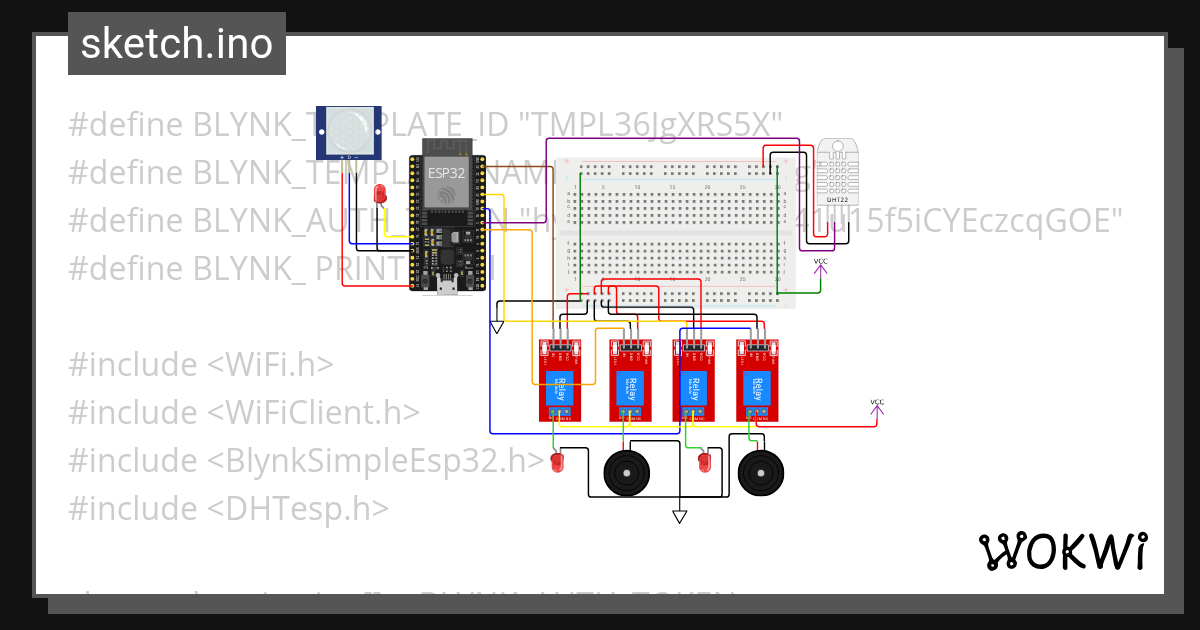 Smart Building - Wokwi ESP32, STM32, Arduino Simulator