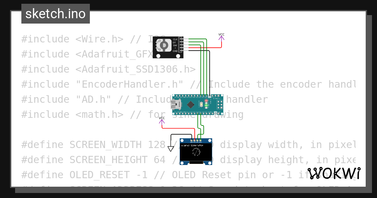 AD9833 signal generator - Wokwi ESP32, STM32, Arduino Simulator