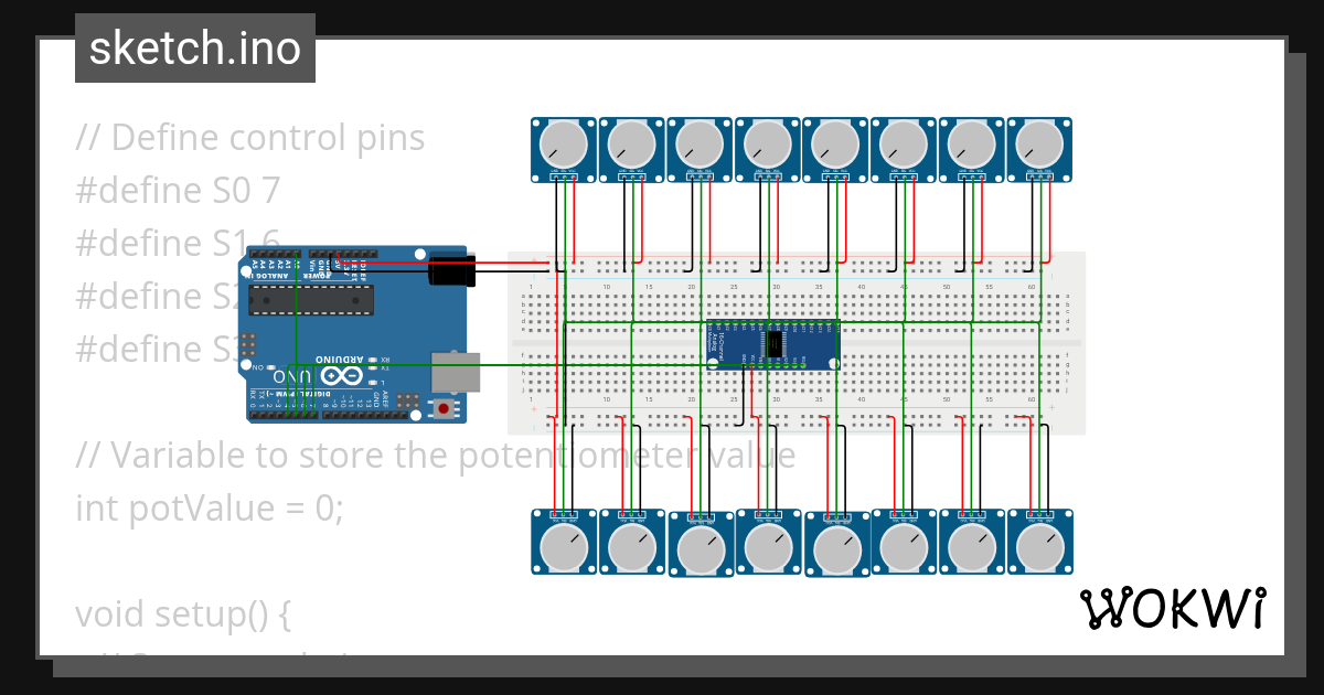 Demultiplexer - Wokwi ESP32, STM32, Arduino Simulator