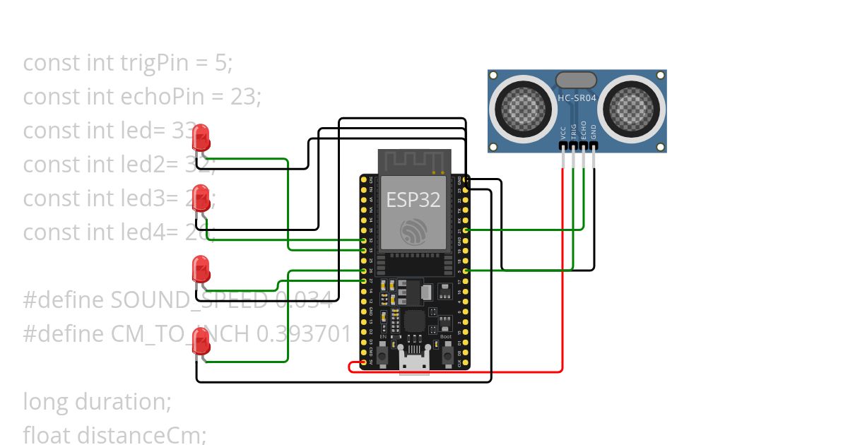 examen sensor 2 leds simulation