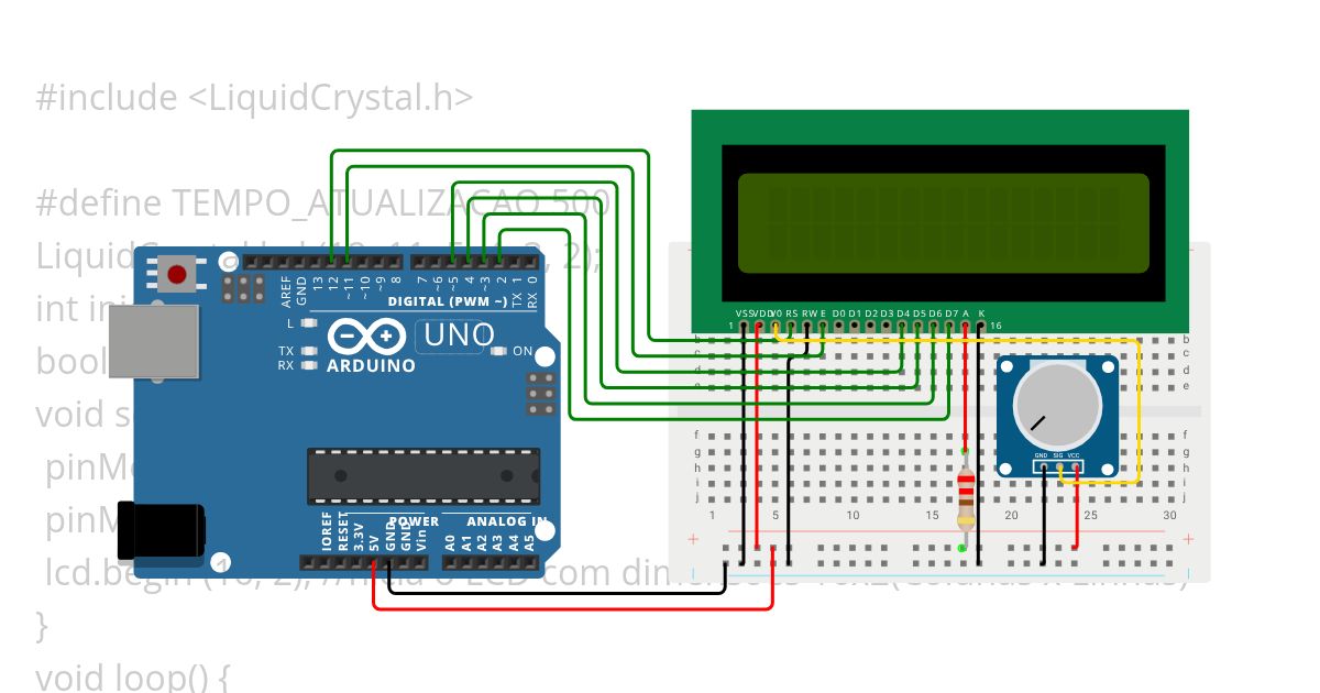 Projeto LCD 16x2 simulation
