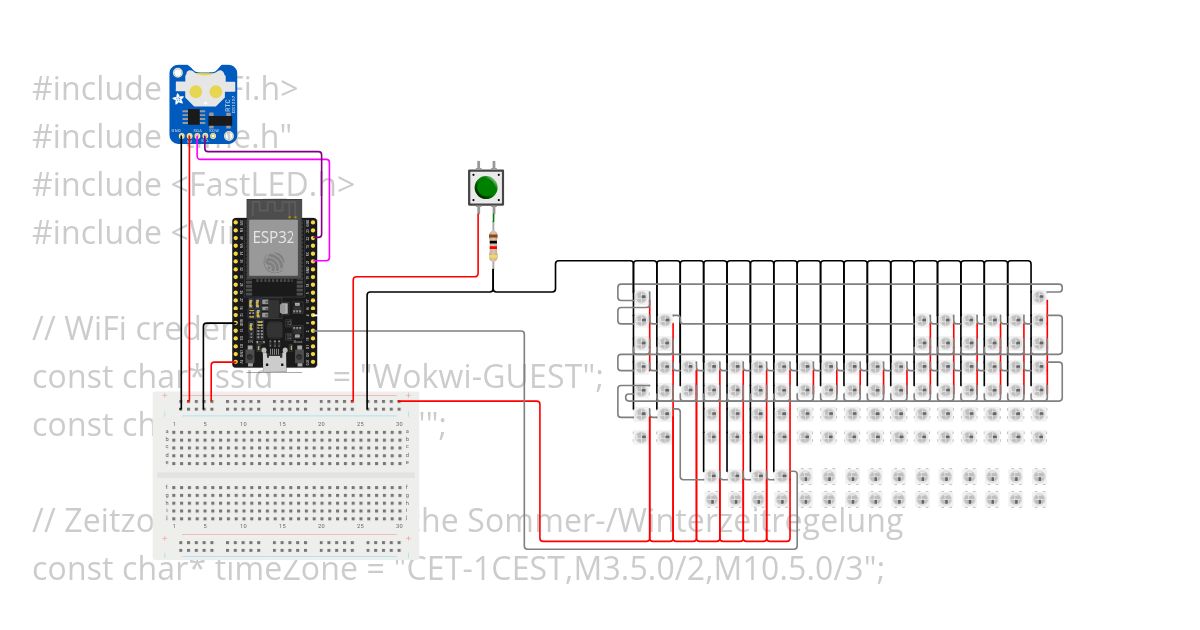 Uhr Periodensystem Chemie ESP32 mit NTP 021 OK simulation