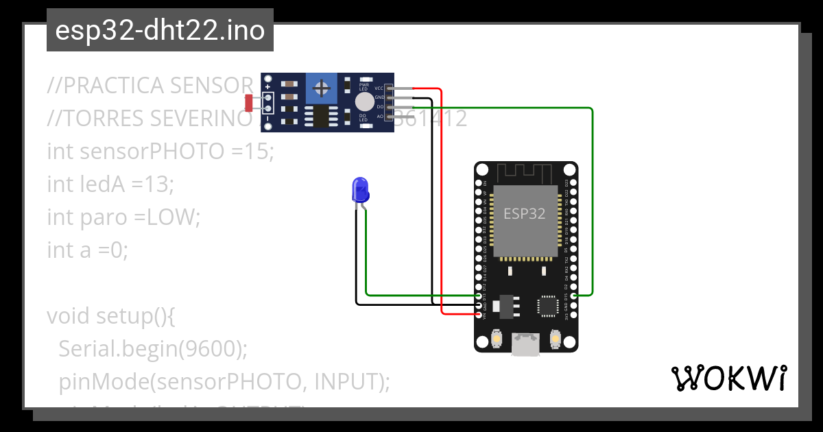 Photoresistor Wokwi Esp32 Stm32 Arduino Simulator