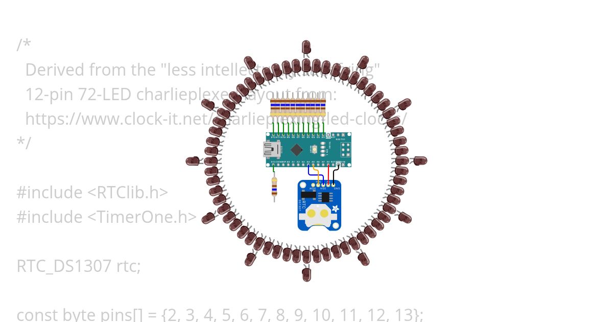 Relogio LEDs simulation