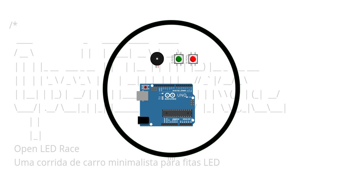 Corrida de LEDs - Versão 2 simulation