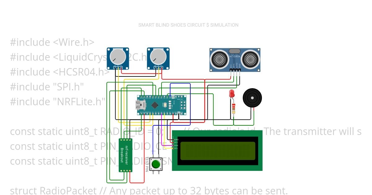 SMART BLIND SHOES SIMULATION simulation