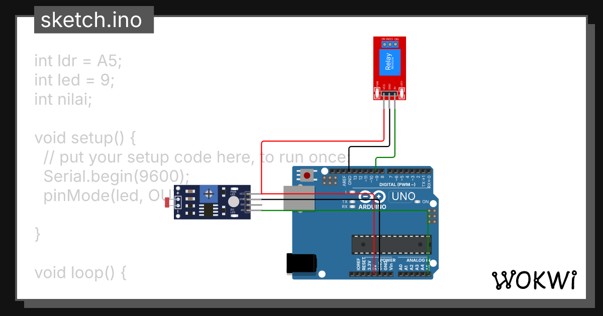 Lampu Otomatis Menggunakan sensor cahaya Copy - Wokwi ESP32, STM32 ...