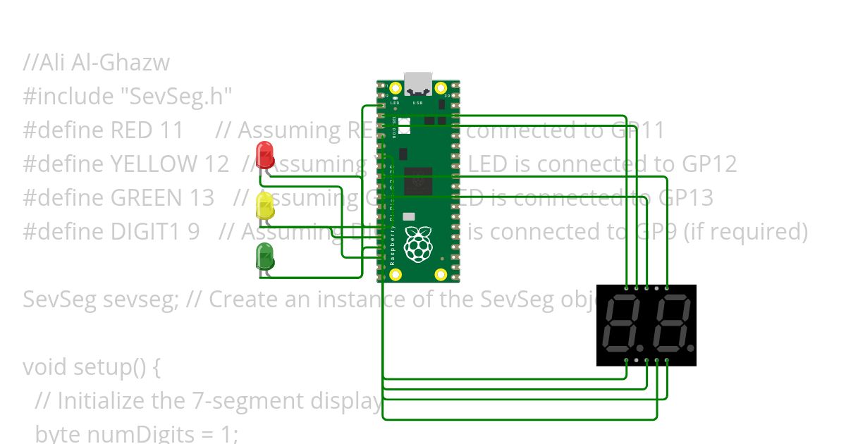 Traffic-Light with Timer simulation