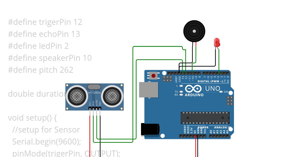 Theft Alarm Indicator in Arduino simulation