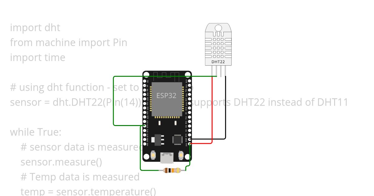 DH22 Sensor (Exp 4) simulation