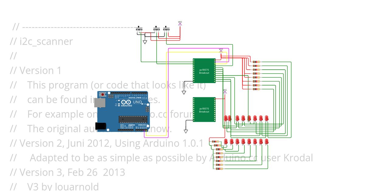 I2C address scanner simulation