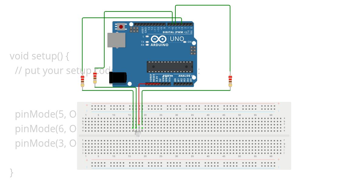 RGB  Dioda simulation
