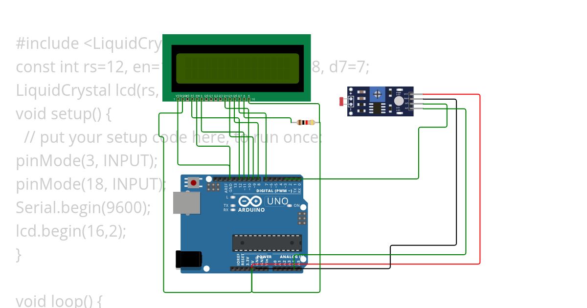 arduino LDR Copy with LCD simulation