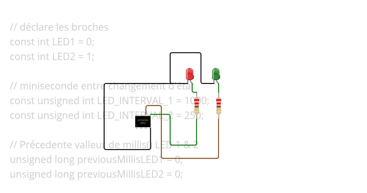 ATtiny85 cligno Copy simulation