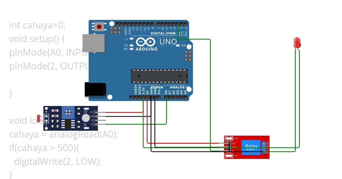 sensor cahaya simulation