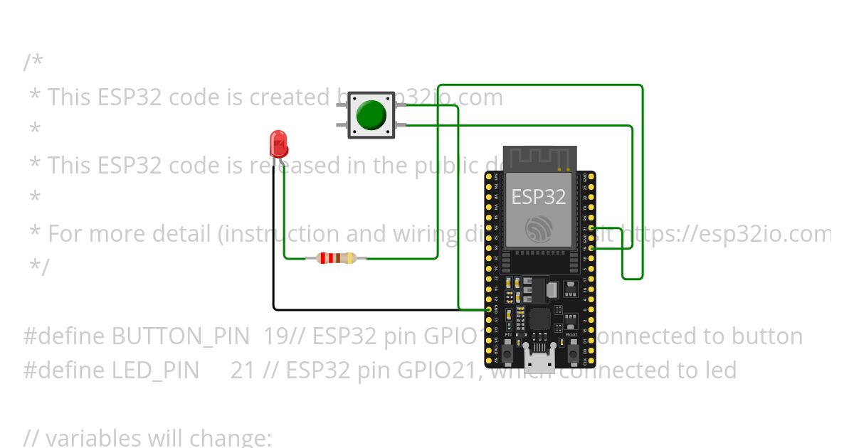 BUTTUON-LED  simulation