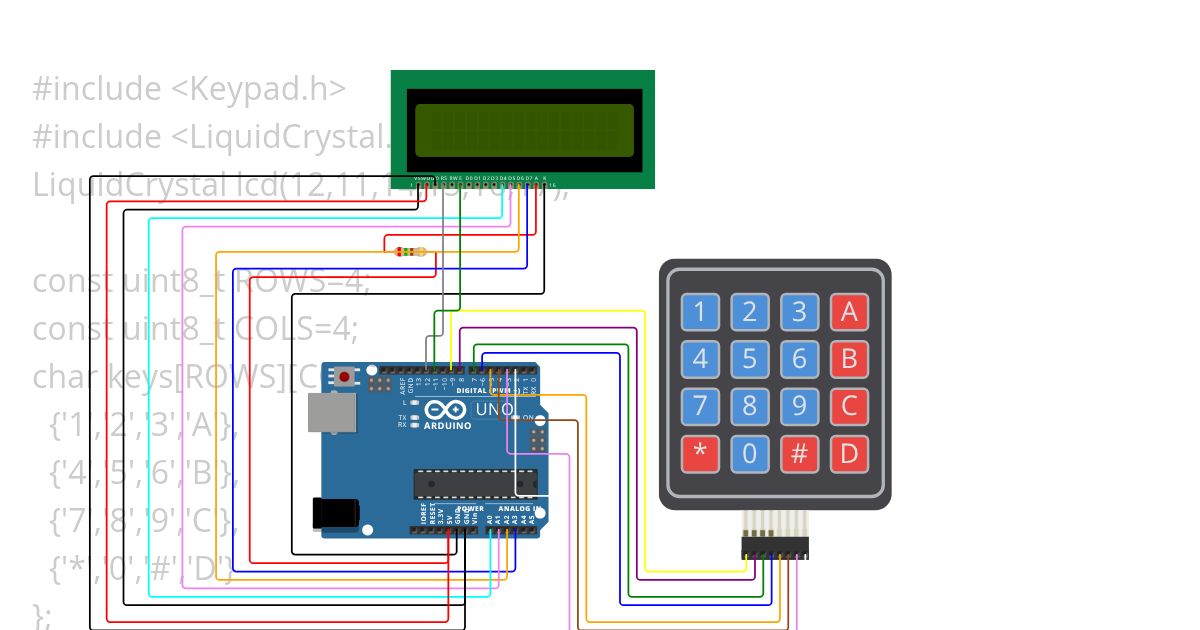 ilectronickeypad.ino simulation
