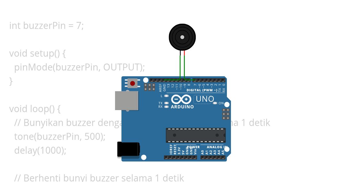 Buzzer + arduino simulation