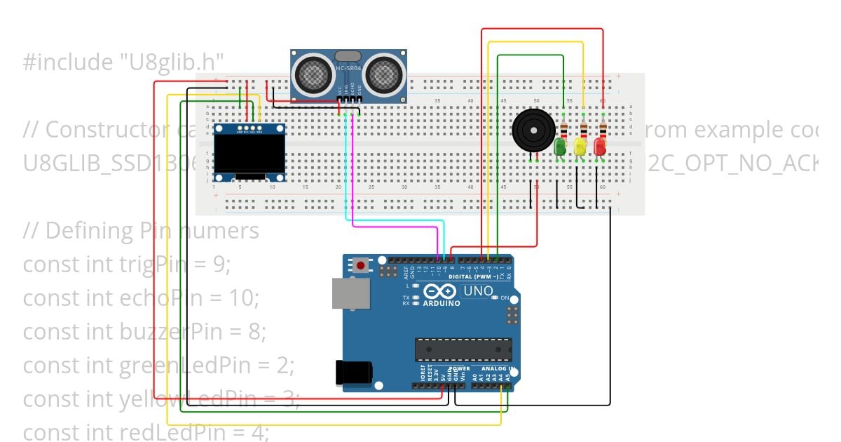 Parking Sensor System simulation