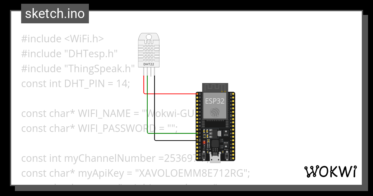 ESP Thingspeak Wokwi ESP32 STM32 Arduino Simulator