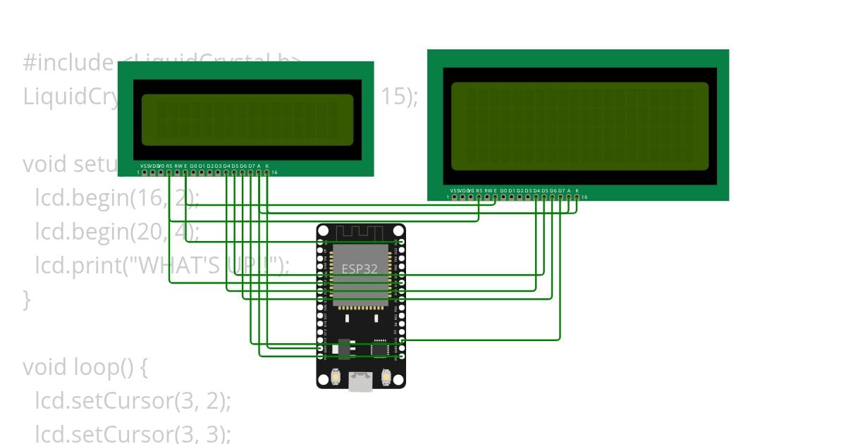 Two proejct LCD 16X2 DISPLAY PROJECT Copy simulation