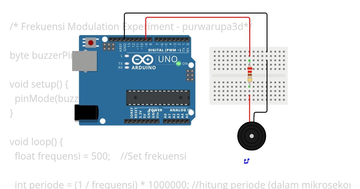 Frekuensi Modulation Experiment simulation